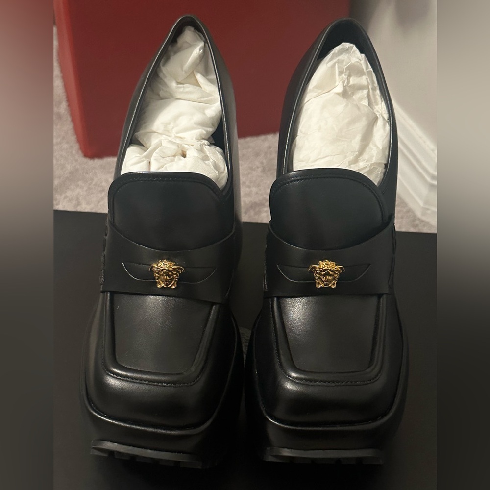 Versace Women's Platform Wedge Loafers
